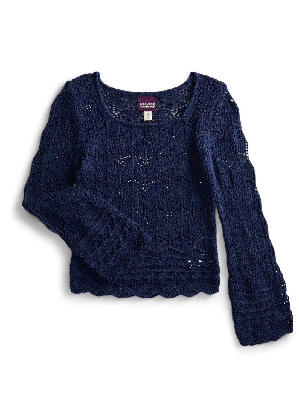Weekend Academy Girls Crochet Top Size XL (14-16)
